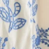 Katoenen vest met bloemenborduursel