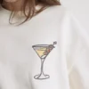 Katoenrijk sweatshirt met grafische martini-print