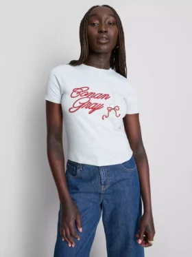 Katoenrijk T-shirt in conan-grijs