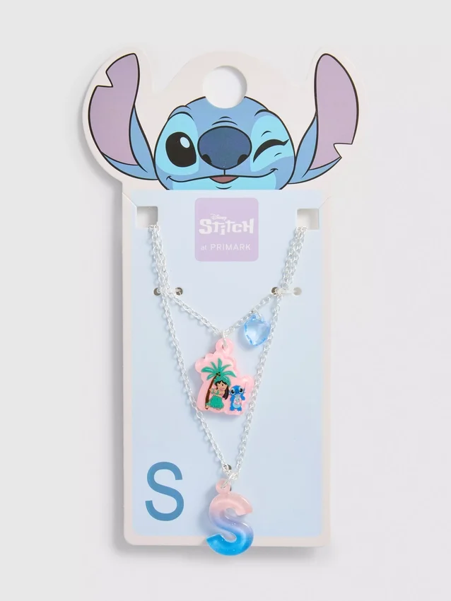 Ketting met Stitch-initialenhanger van Disney