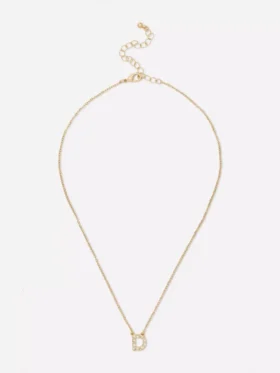Ketting met strass-initiaal