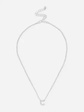 Ketting met strass-initiaal
