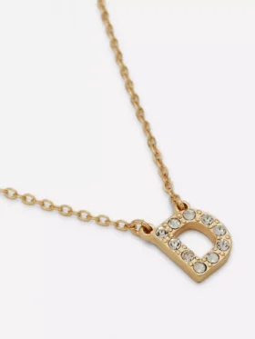 Ketting met strass-initiaal