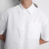 Kort, boxy oxford-overhemd met korte mouwen