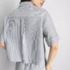 Kort, boxy oxford-overhemd met korte mouwen