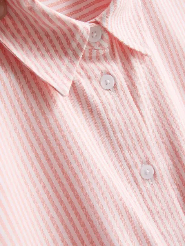 Kort, boxy oxford-overhemd met korte mouwen
