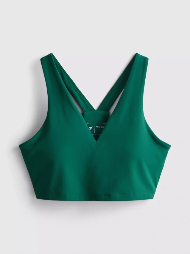 Kort sportshirt met V-hals