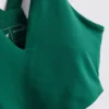 Kort sportshirt met V-hals