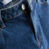 Korte denimjeans met wijde pijpen