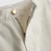 Korte denimjeans met wijde pijpen