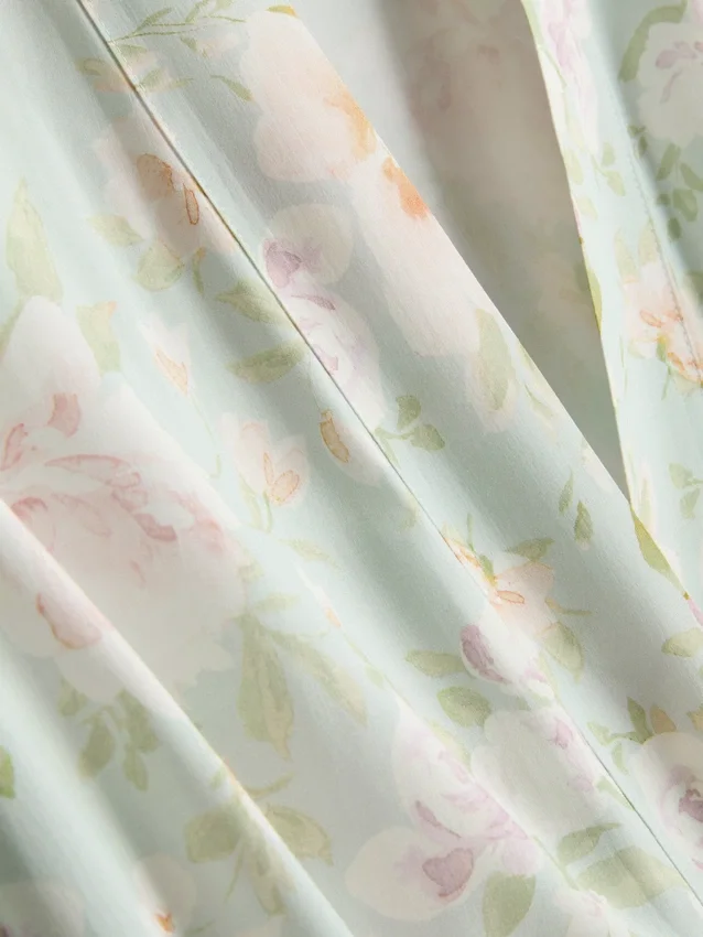 Korte ochtendjassen met bloemenprint