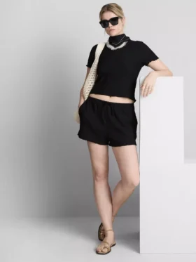 KreukelShorts met trekkoord