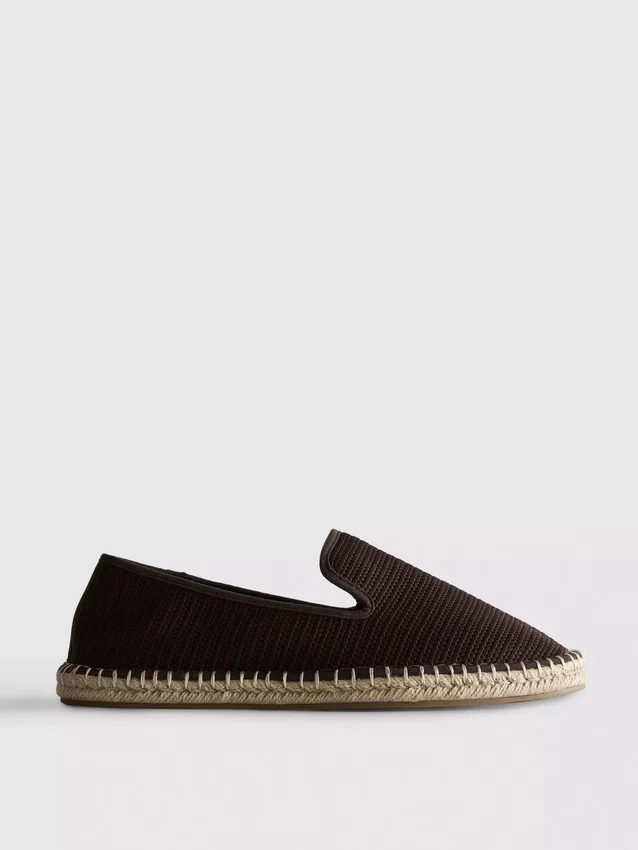 Lage gebreide espadrille