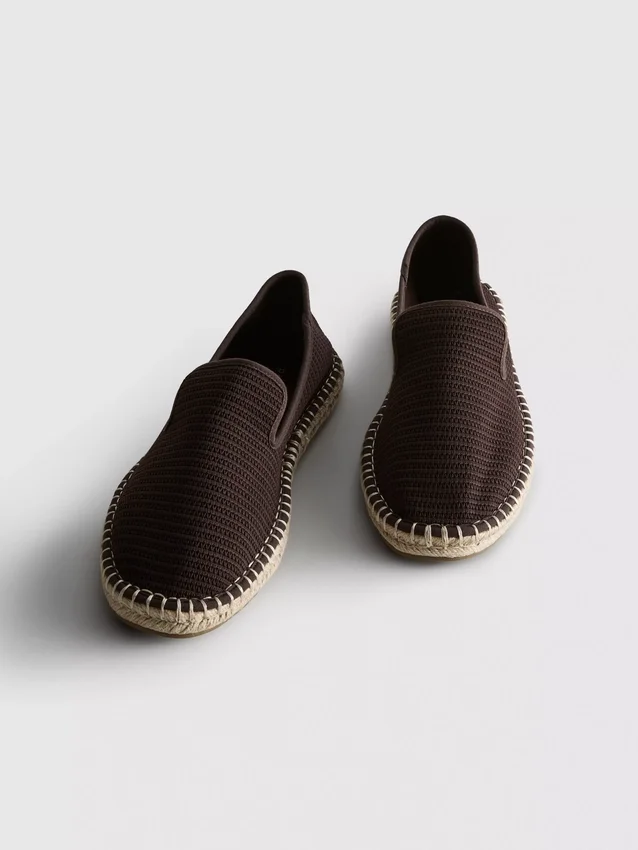 Lage gebreide espadrille