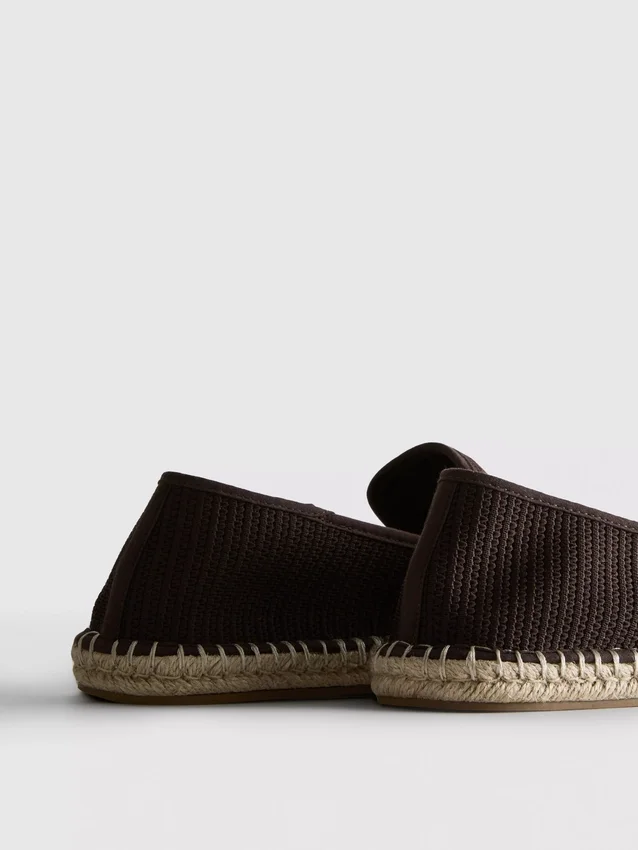Lage gebreide espadrille