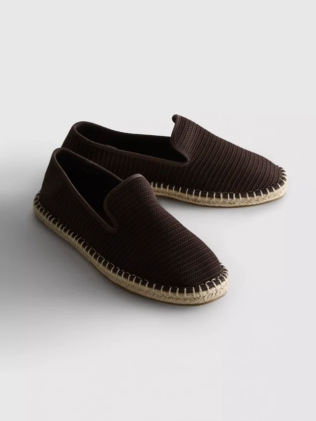 Lage gebreide espadrille