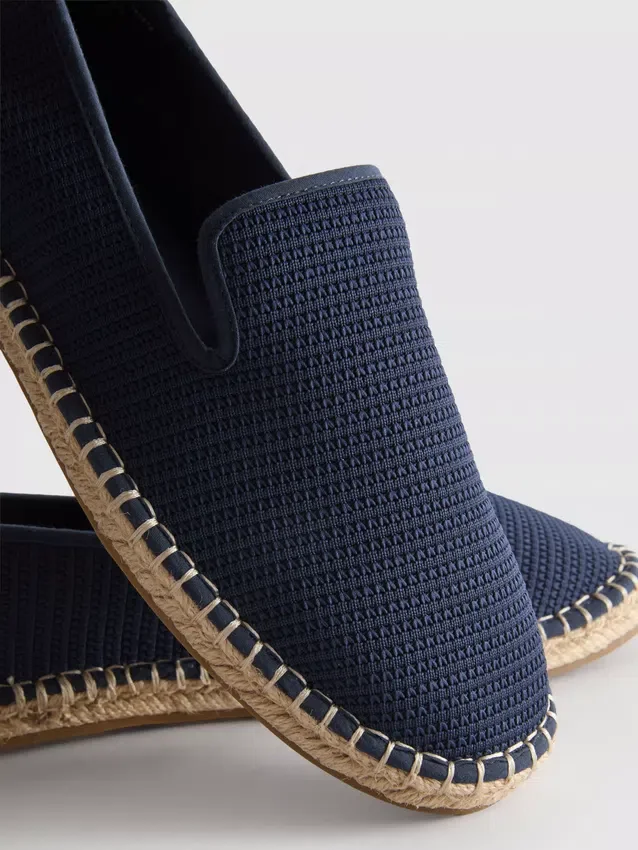Lage gebreide espadrille