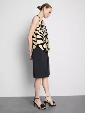Lang model tanktop met print