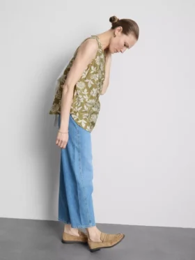 Lang model tanktop met print