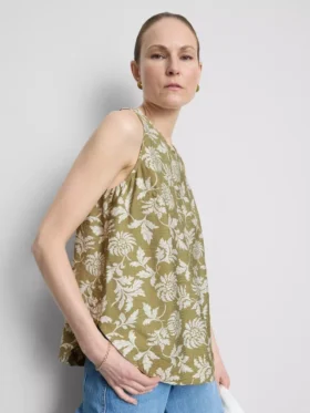 Lang model tanktop met print