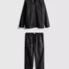 Lange geruite popeline pyjama's