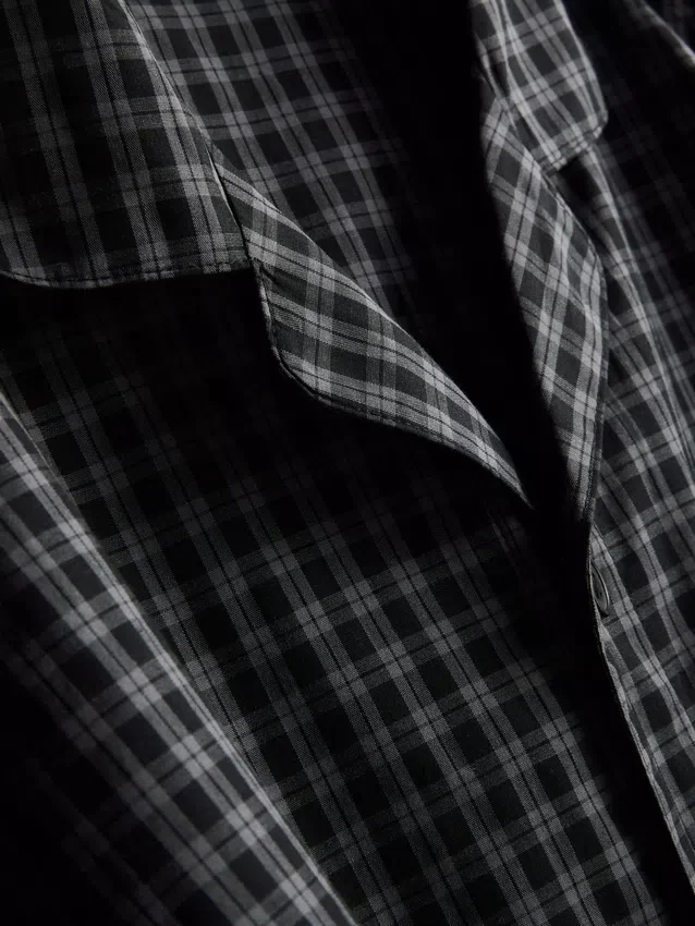 Lange geruite popeline pyjama's