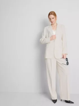 Lila blazer met enkele rij knopen
