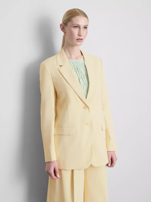 Lila blazer met enkele rij knopen