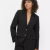 Lila blazer met enkele rij knopen