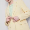 Lila blazer met enkele rij knopen