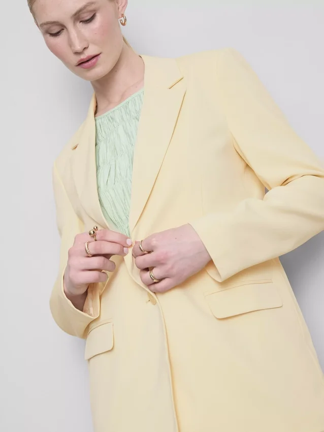 Lila blazer met enkele rij knopen