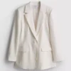 Lila blazer met enkele rij knopen