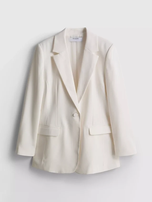 Lila blazer met enkele rij knopen