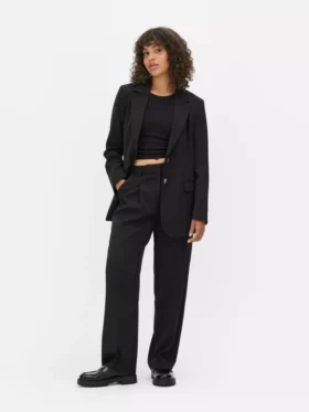 Lila broek met rechte pijpen