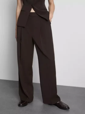 Lila broek met rechte pijpen