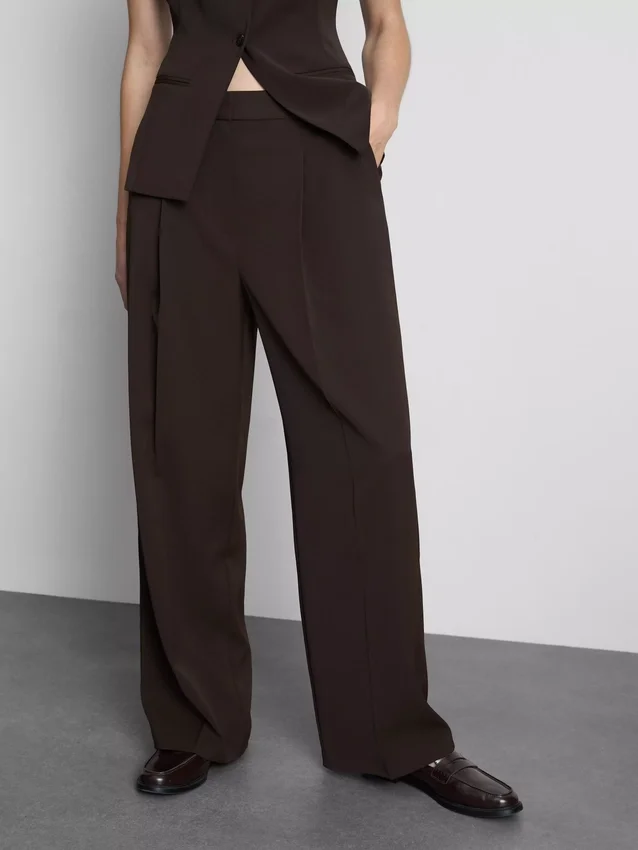 Lila broek met rechte pijpen