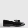 Loafers met brede pasvorm in lakleder