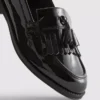 Loafers met brede pasvorm in lakleder