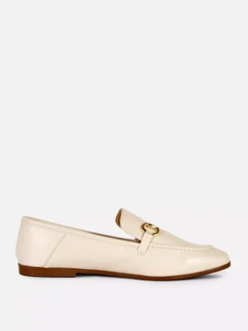 Loafers van imitatieleer met trensdetails