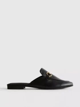 Loafers van kunstleer met snaffle-bit-gespen