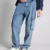 Loszittende cargo-jeans met middelhoge taille