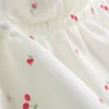 Luchtige bralette met kersenkleurige kanten rand