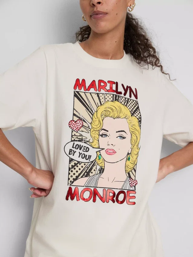 Marilyn Monroe oversized katoenen T-shirt