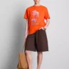 Maura K Spanje: T-shirt met grafische print en relaxte pasvorm