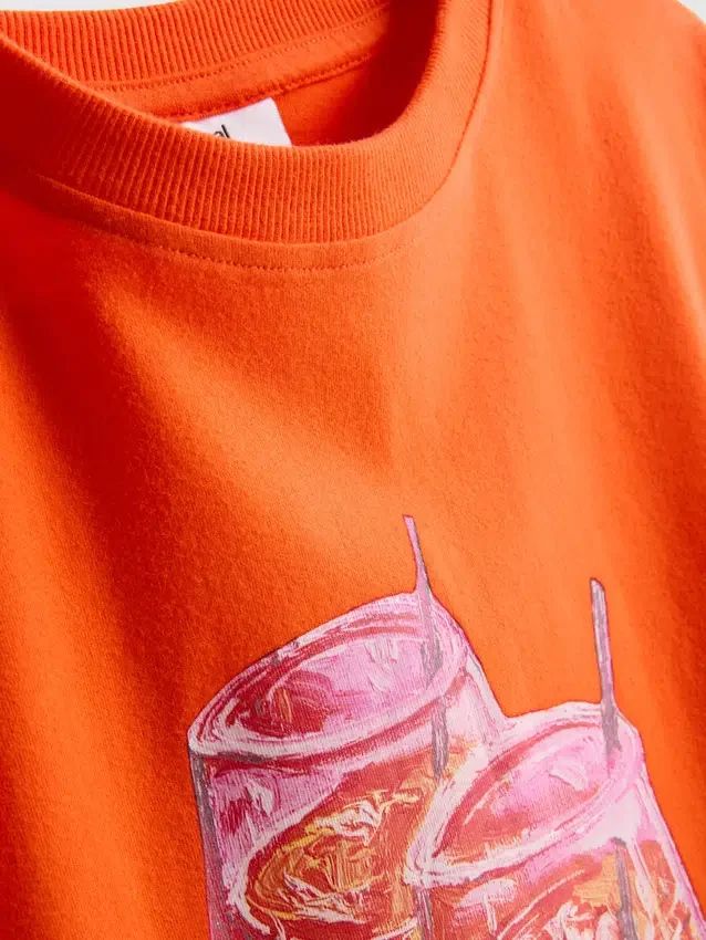 Maura K Spanje: T-shirt met grafische print en relaxte pasvorm