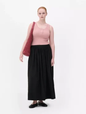 Maxirok met gerimpelde taille