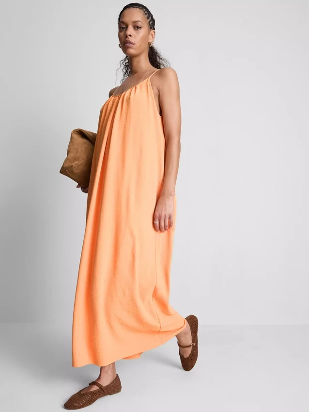 Midi-jurk met bandjes