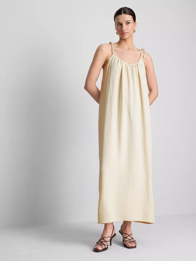 Midi-jurk met bandjes