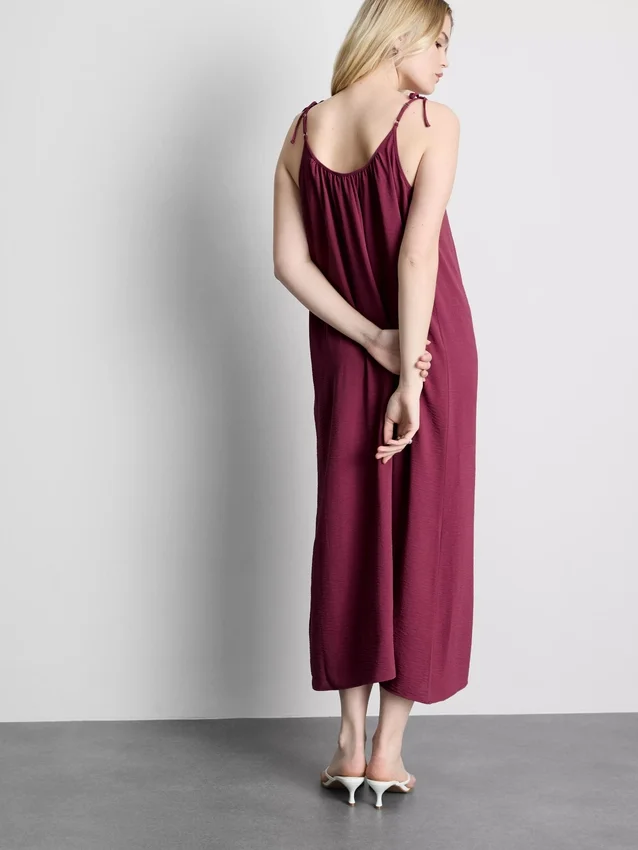 Midi-jurk met bandjes