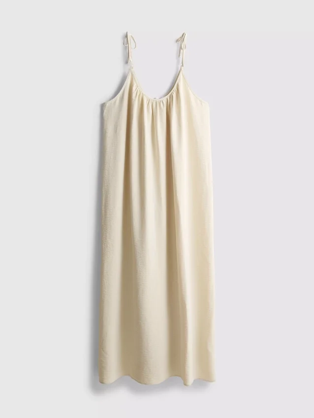 Midi-jurk met bandjes